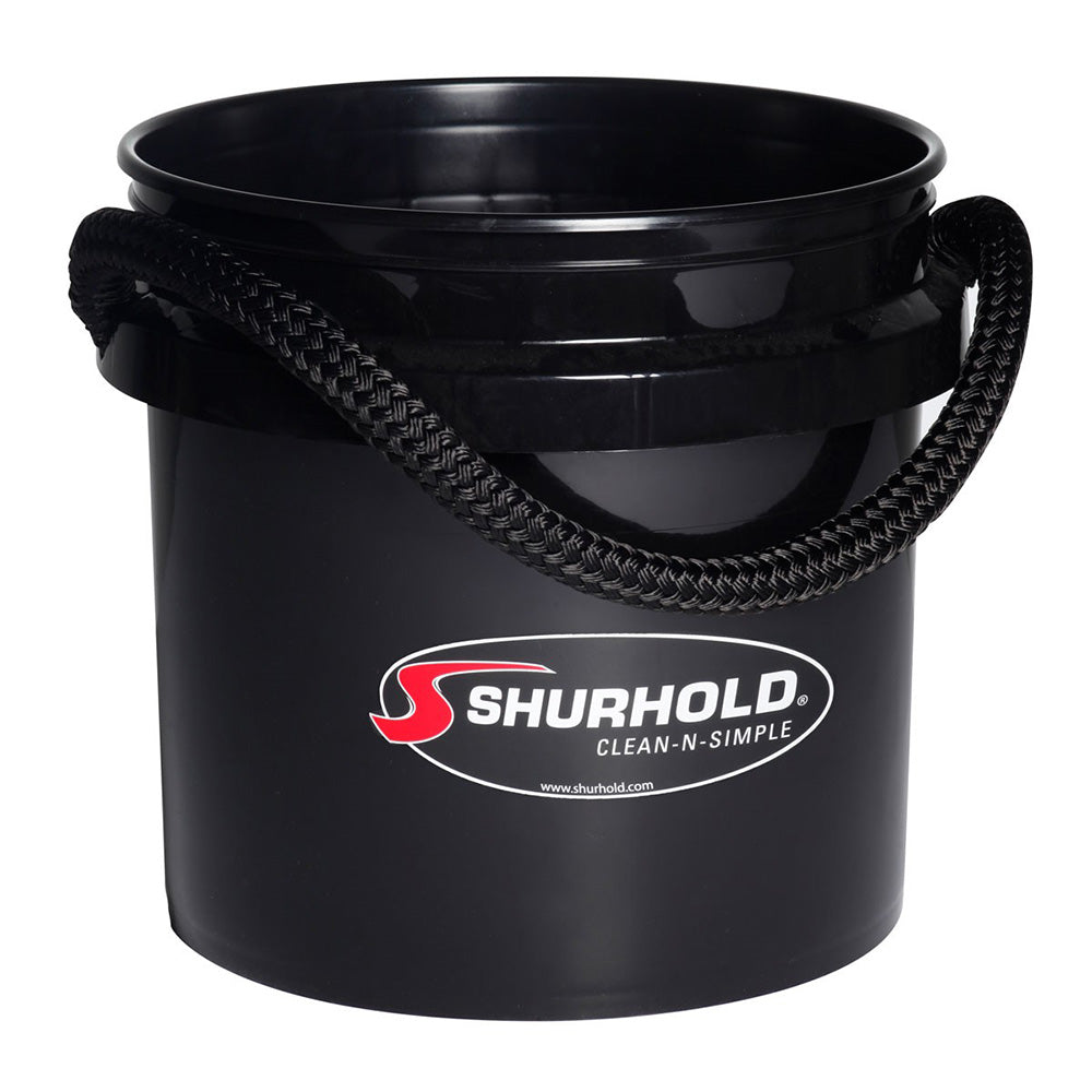 Shurhold 2432 Shurhold World's Best Rope Handle Bucket - 3.5 Gallon - Black
