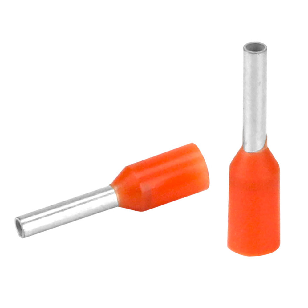 Pacer TFRL22-6MM-25 Pacer Orange 20-22 AWG Wire Ferrule - 6mm Length - 25 Pack