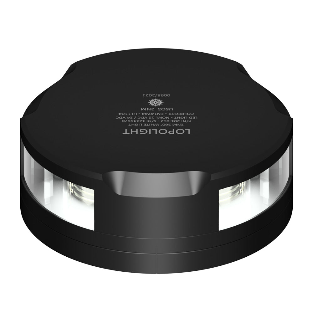 Lopolight 201-012-FB-B Lopolight 360-Degree Anchor Light - 2NM - Black Housing w/FB Base