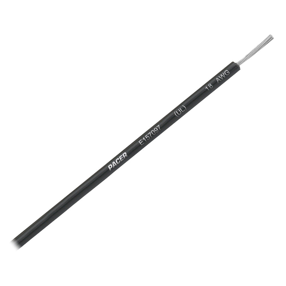 Pacer WUL18BK-35 Pacer Black 18 AWG UL Marine Wire - 35'