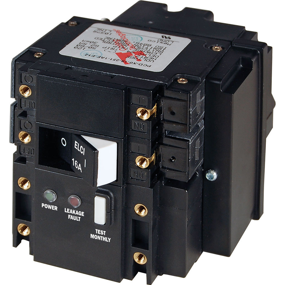 Blue Sea Systems 3091 Blue Sea C-Series ELCI Main Circuit Breaker - Double Pole 230V AC 16A