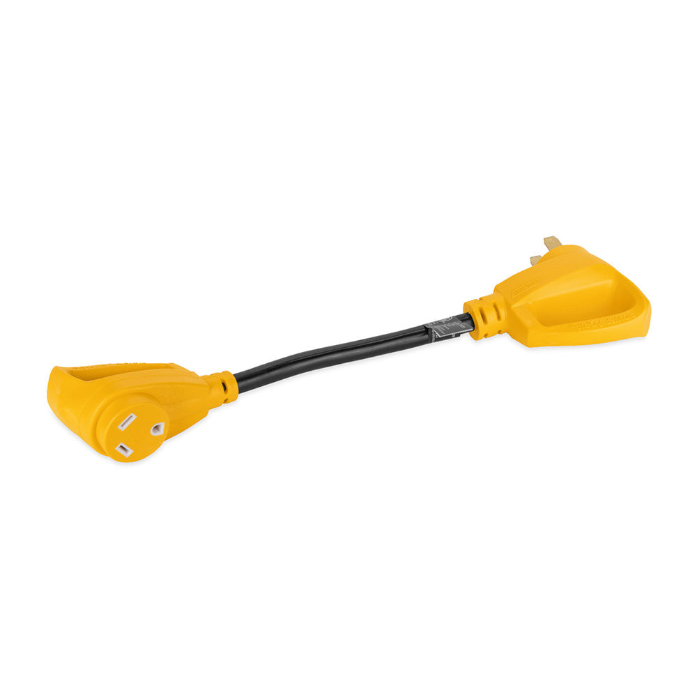 Camco 55173 Camco Power Grip 18" Dogbone Adapter - 50 Amp Male/30 Amp Female