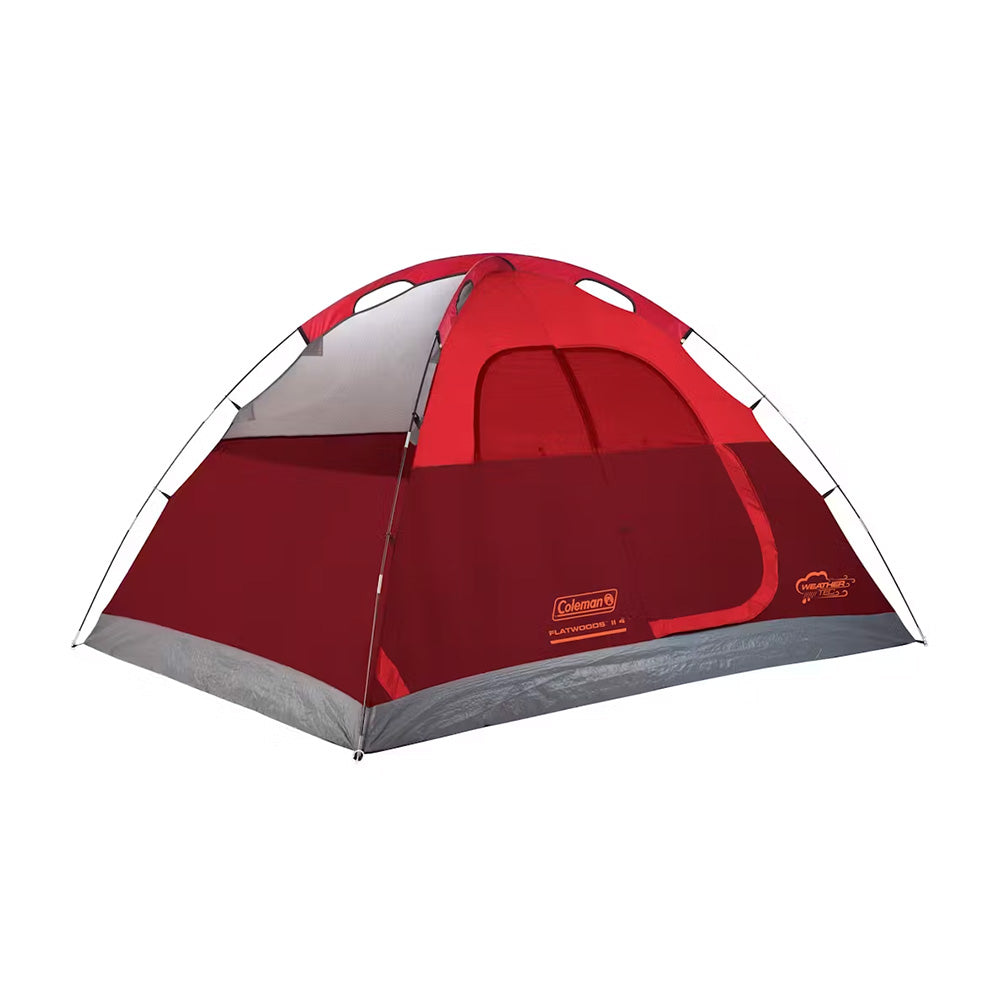 Coleman 2207389 Coleman 4-Person Flatwoods II™ Lightweight Dome Camping Tent - Red