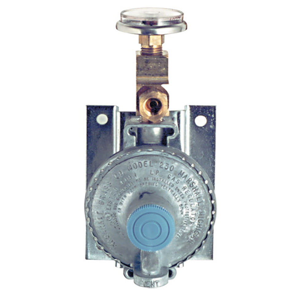 Trident Marine 1211-1411 Trident Marine 1211-1411 Single Stage Regulator W/300 Psi Pressure Gauge W/wall Mount