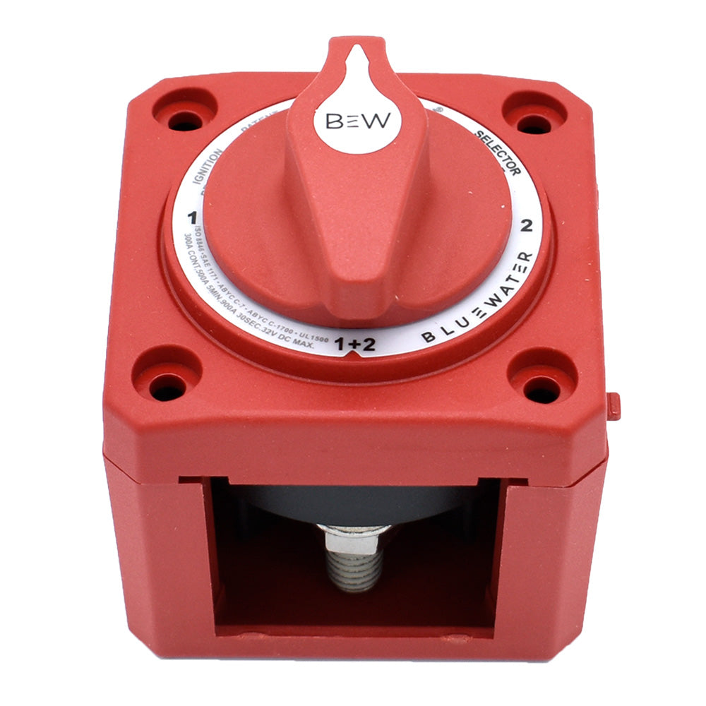 Bluewater 9800-007-11 Bluewater Off/1/2/Both Battery Switch - Surface Mount - Red