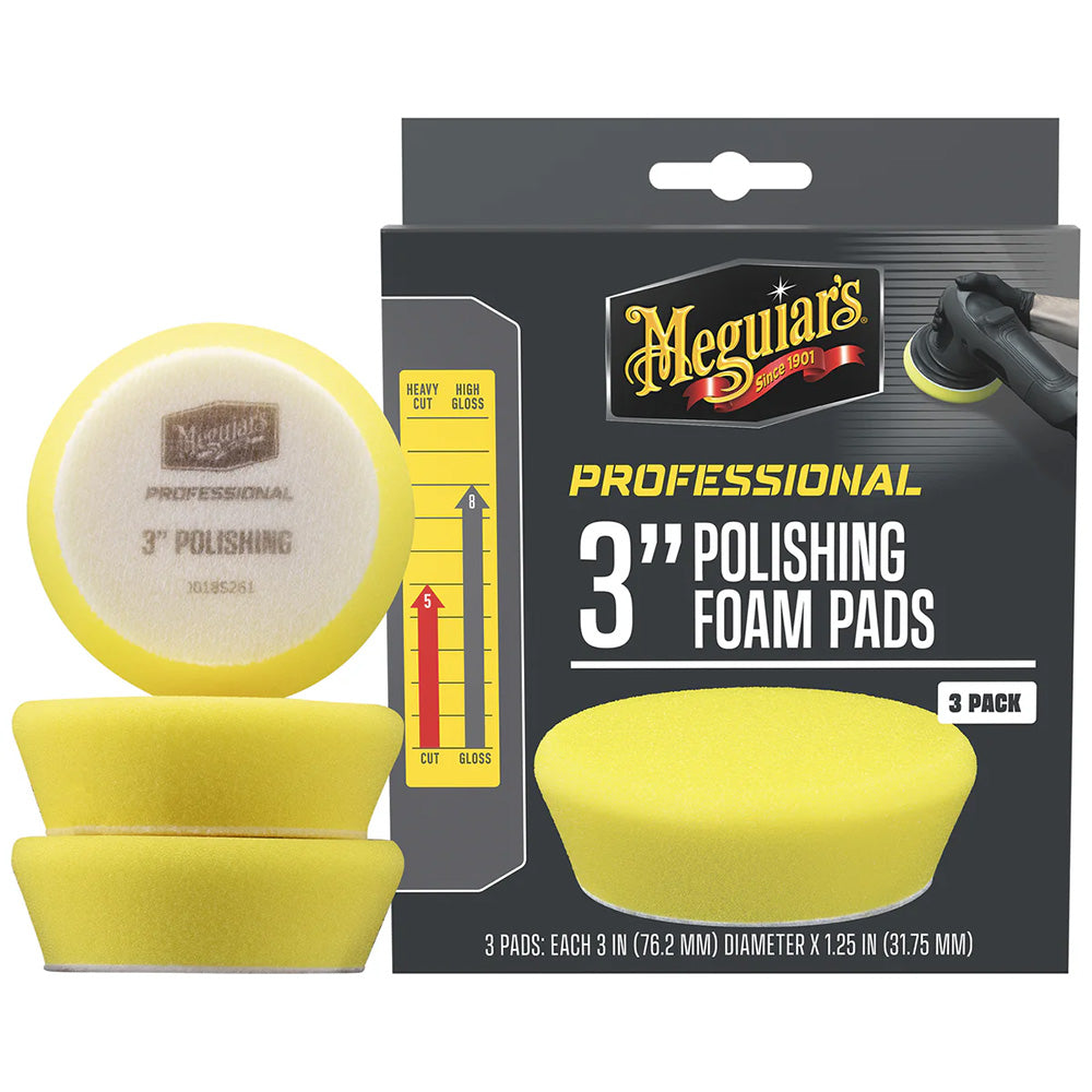 Meguiar's M3PFP3 Meguiar's Professional 3" Polishing Foam Pads *3-Pack