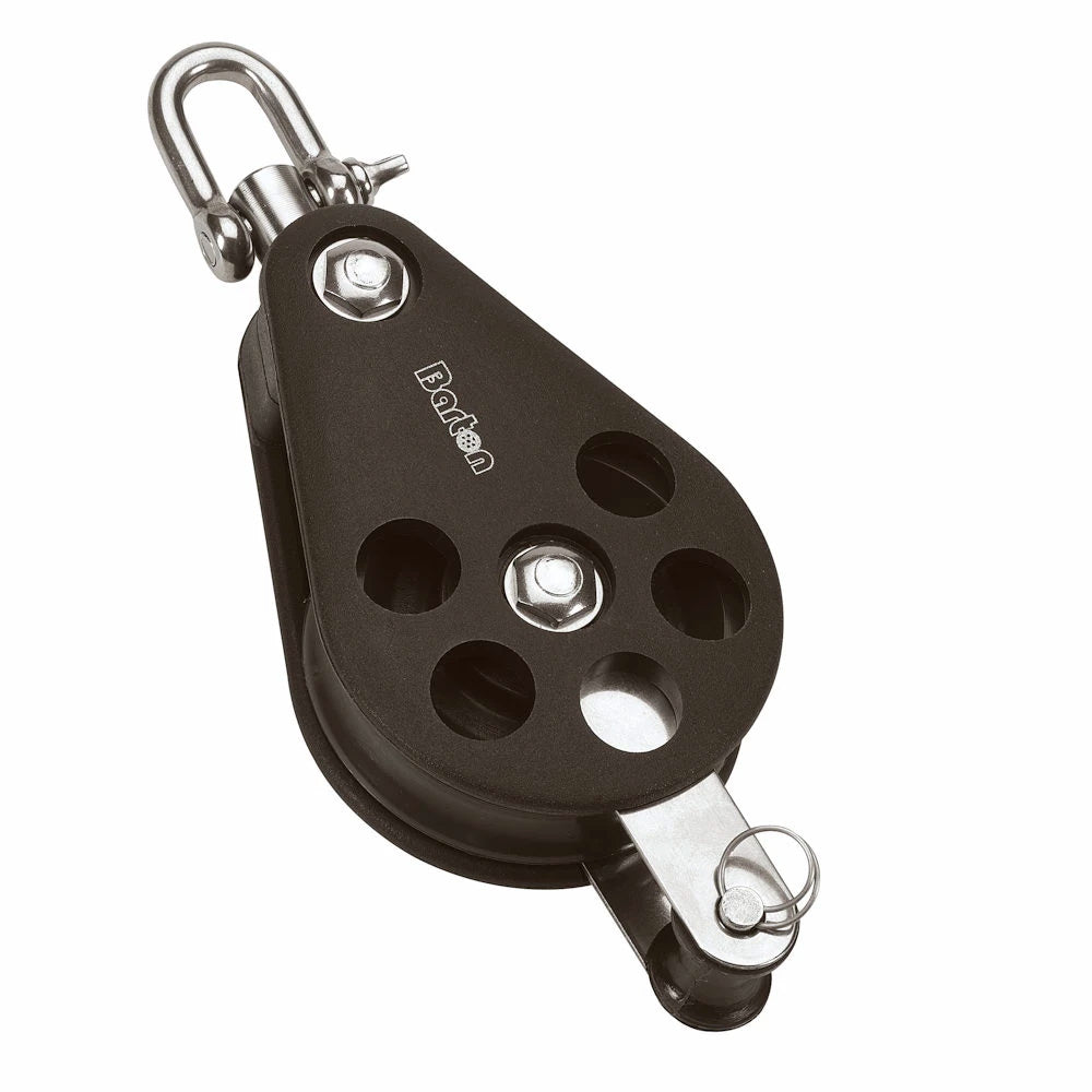 Barton Marine N05131 Barton Marine N05131 54 mm Plain Bearing Pulley Block Single Swivel Becket - Size 5