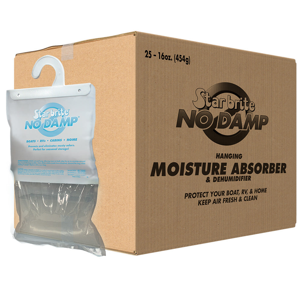 Star brite 85472 Star brite No Damp Moisture Absorber & Dehumidifier Hanging Bag - 16 oz *25 Pack