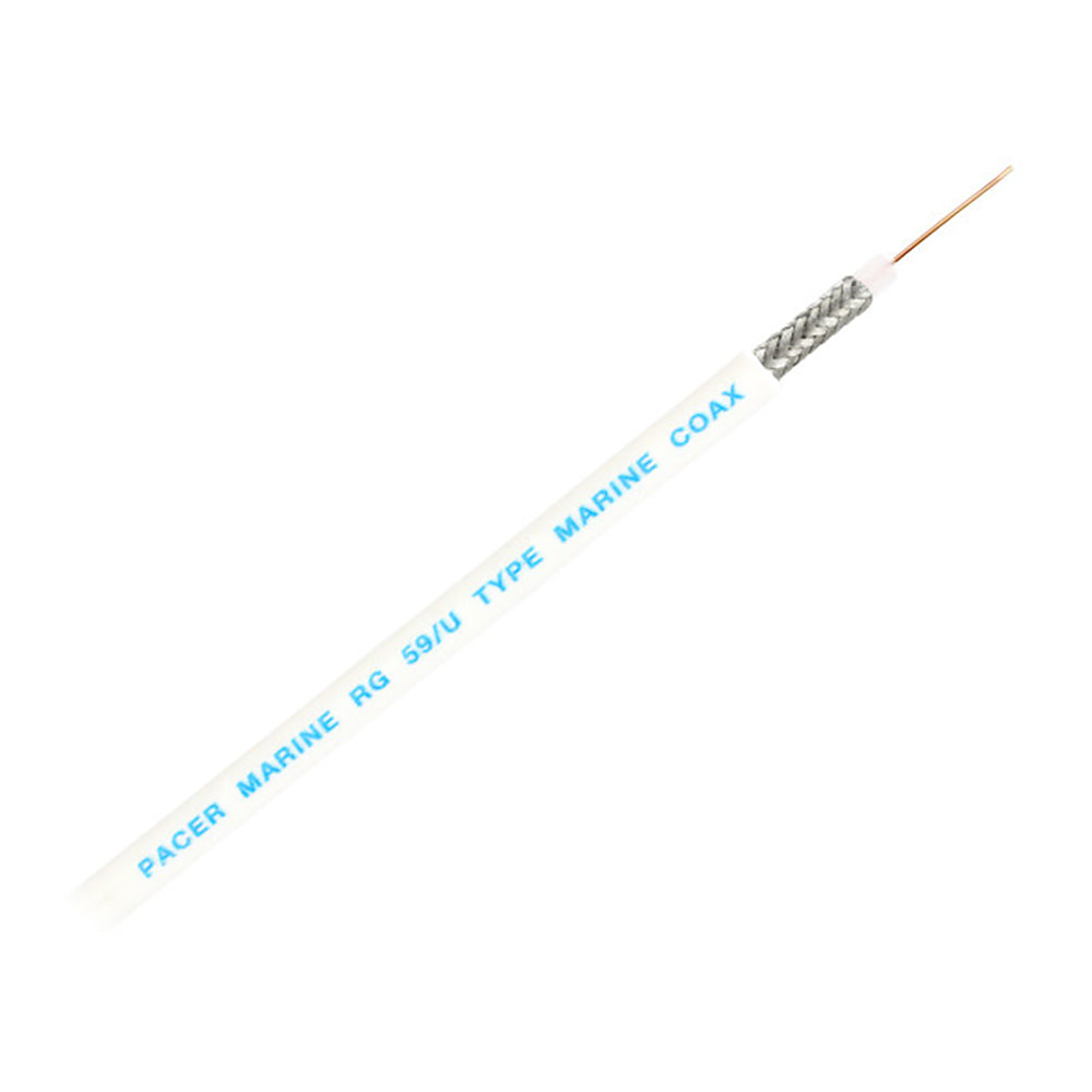 Pacer MRG59UW-200 Pacer RG59UW Coax Cable - White - 200'