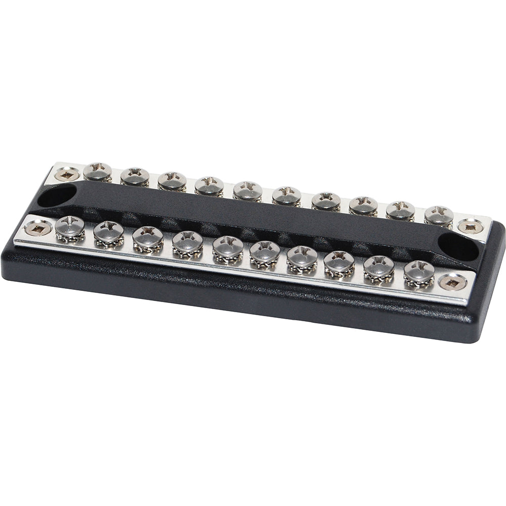 Blue Sea Systems 2702 Blue Sea 2702 DualBus 100AMP Common BusBar 10 x 8-32 Screw Terminal