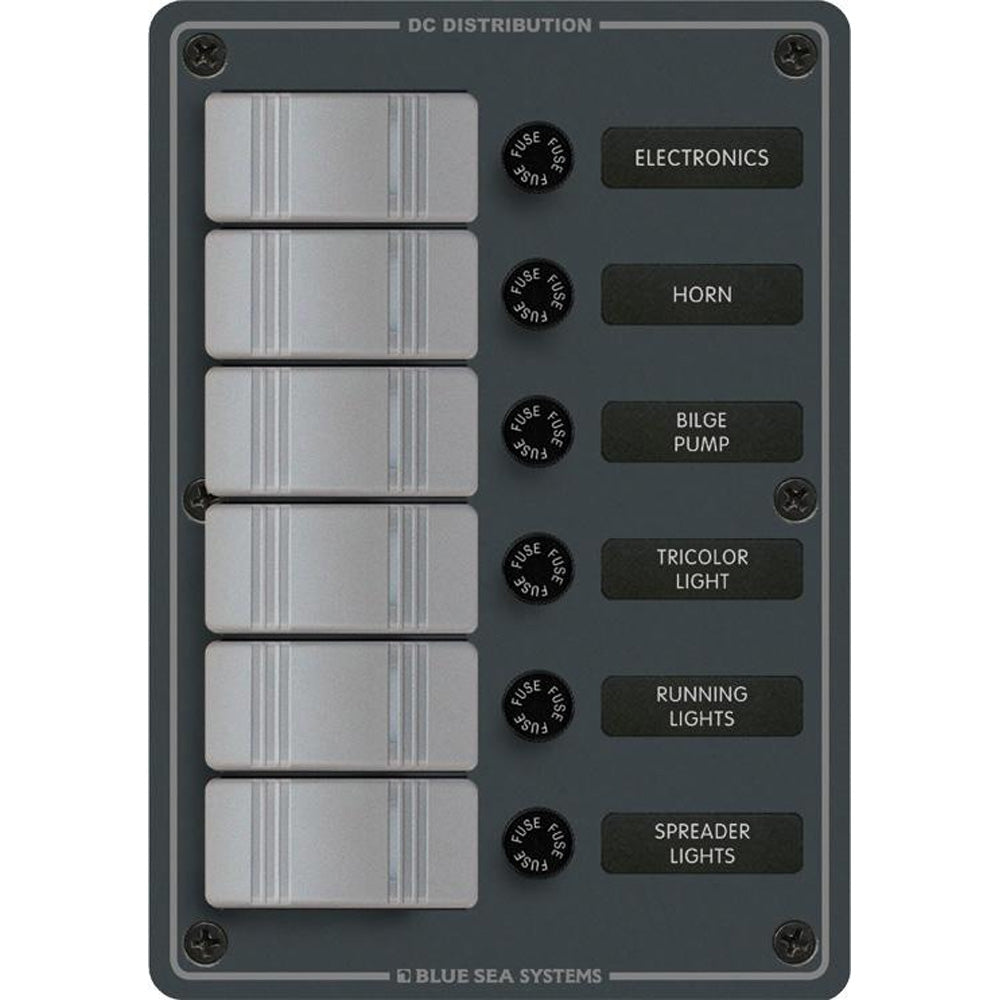 Blue Sea Systems 8053 Blue Sea 8053 Slate Grey - 6 Position - Vertical