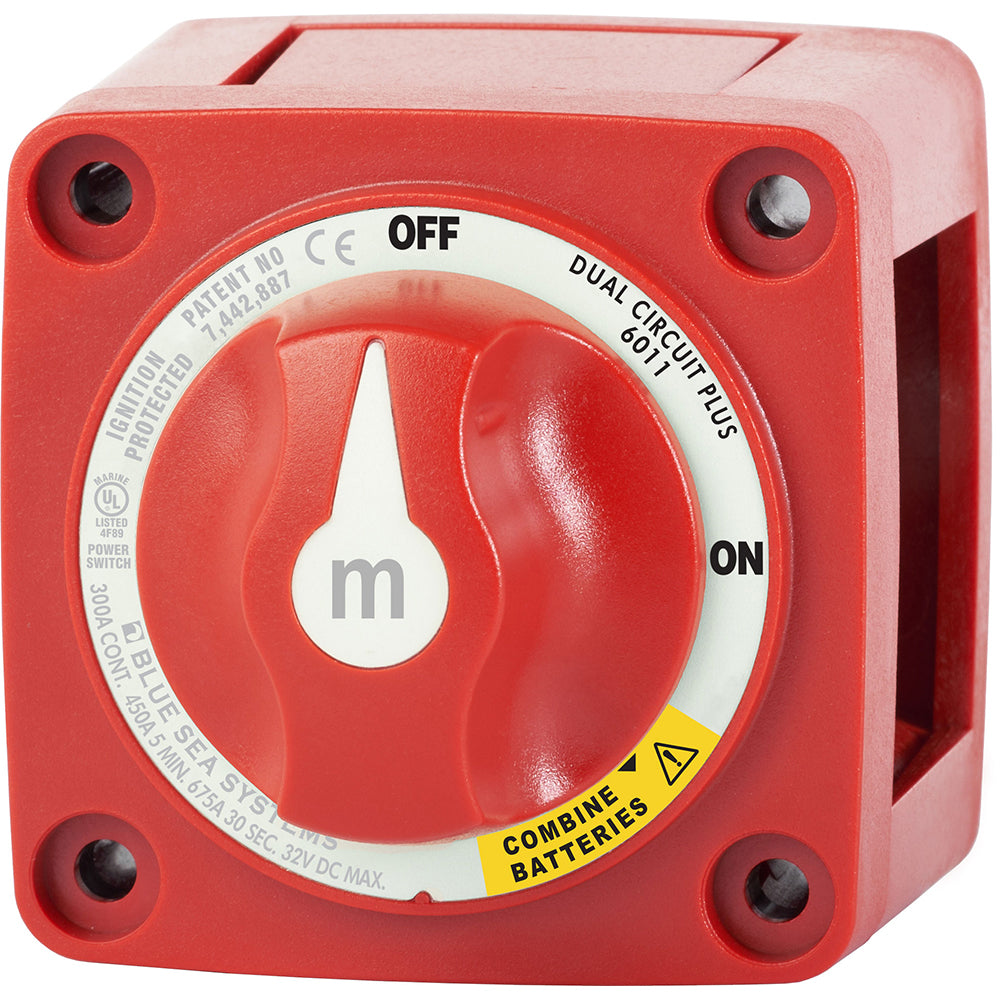 Blue Sea Systems 6011 Blue Sea 6011 m-Series (Mini) Battery Switch Dual Circuit Plus
