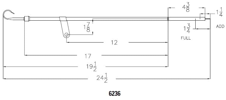 MR GASKET 6236 Mr Gasket 6236 DIPSTICK W/TUBE-BB CHEV