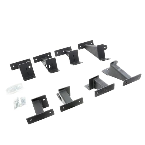 GO RHINO FSD4516TK Go Rhino Dominator Xtreme Frame Slider Brackets | Mild Steel, Textured Black | FSD4516TK | Fits 2020-2024 Jeep Gladiator JT, 4-Door