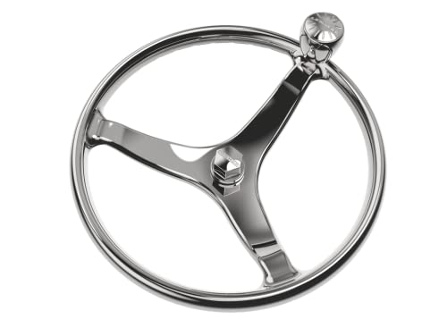 LEWMAR 89700820 Lewmar 15.5" Powerboat Steering Wheel with PowerGrip Control Knob and 5/8" Nut