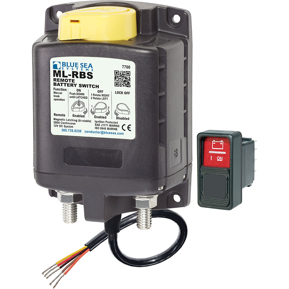 Blue Sea Systems 7700 Blue Sea 7700 ML-Series Remote Battery Switch w/Manual Control 12VDC