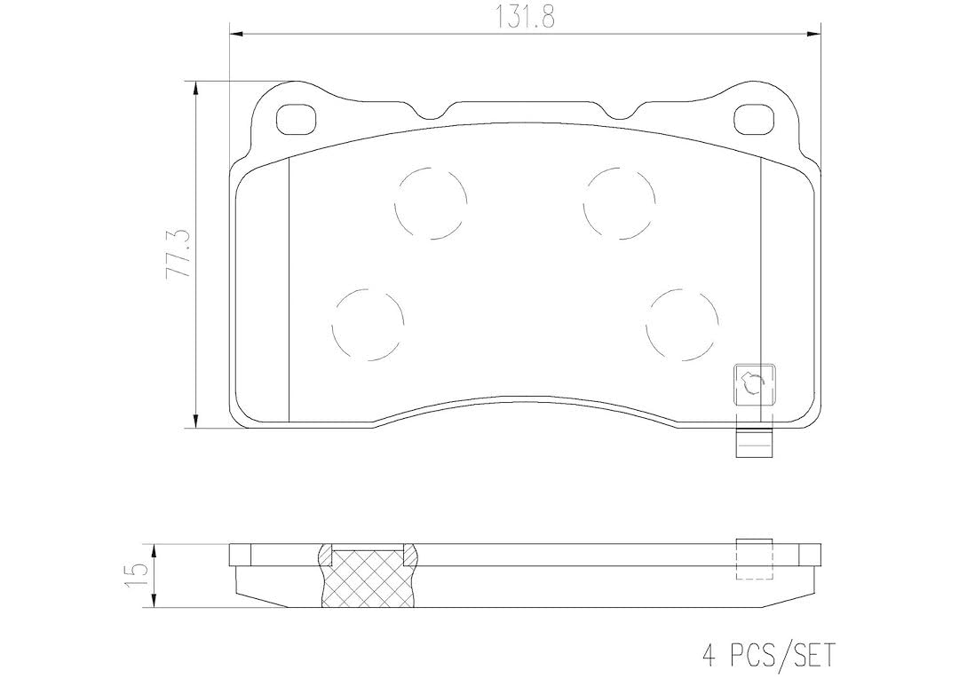 BREMBO P09004N Brembo P09004N Premium Ceramic Front Disc Brake Pad Set CADILLAC/FORD/FORD USA OE# 105506600B