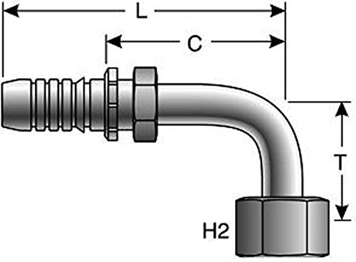 Gates G20240-1212 GlobalSpiral Couplings, Female Flat-Face O-Ring
