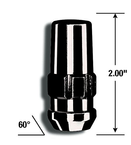 GORILLA 76641NBC Gorilla Automotive 76641NBC Black 14mm x 1.50 Thread Size Chrome Finish Duplex Acorn Wheel Lock, (Pack of 4)