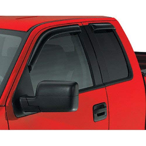 TRAILFX 4443H TRAILFX Rain Guard Tape On Window Vent Visors Acrylic with A Smoke Tint 4 Piece Compatible with F150 Crew 04-08 - 4443H