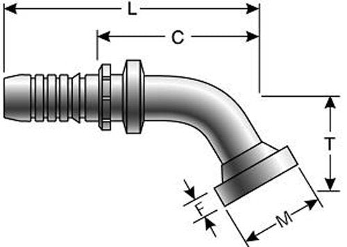 Gates G22308-2424 GlobalSpiral Couplings, Code 61 O-Ring Flange