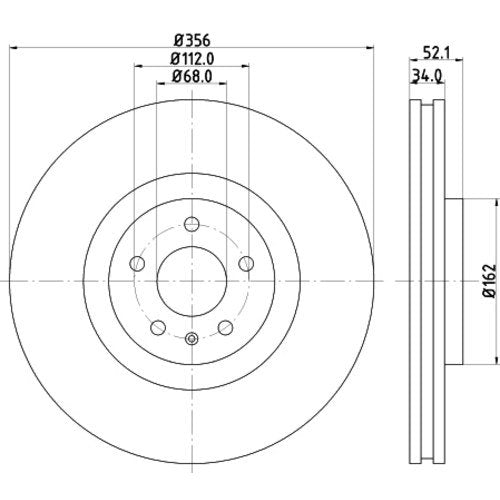HELLA 355129371 Hella Pagid 355118011 DISC BRAKE ROTOR
