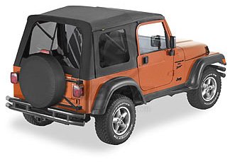 BESTOP 54709-15 Supertop Classic Squareback Soft Tops For Jeep 1997-2006 Wrangler Tj Tinted