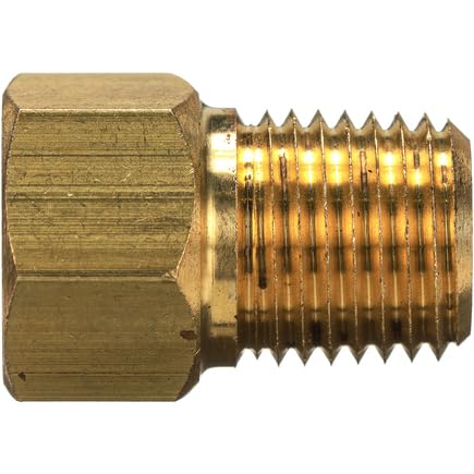 GATES G60594-0202 Gates - Brass Threaded Sleeve to Male Pipe - 5/16-24 Thread 1/1/8-27 Thread 2/1/8 Outside Diameter (G60594-0202)