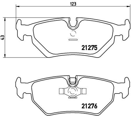 BREMBO P36026 Brembo P36026 Low-Met Rear Disc Brake Pad Set JAGUAR OE# C2D3792