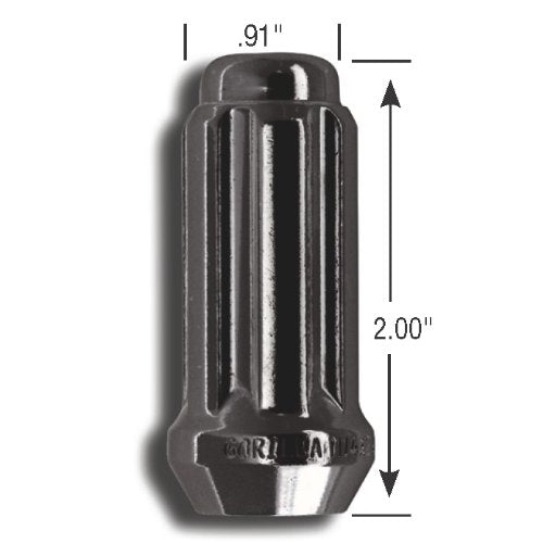 GORILLA 26148BC Gorilla Automotive 26148BC Black Chrome 14mm x 1.5 Duplex Acorn Lug Nut