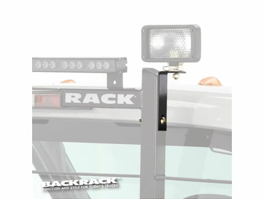 BACKRACK 91001 BACKRACK RealTruck Light Bracket 10.5" Base | Black, Driver Side | 91001 | Universal w Frame's