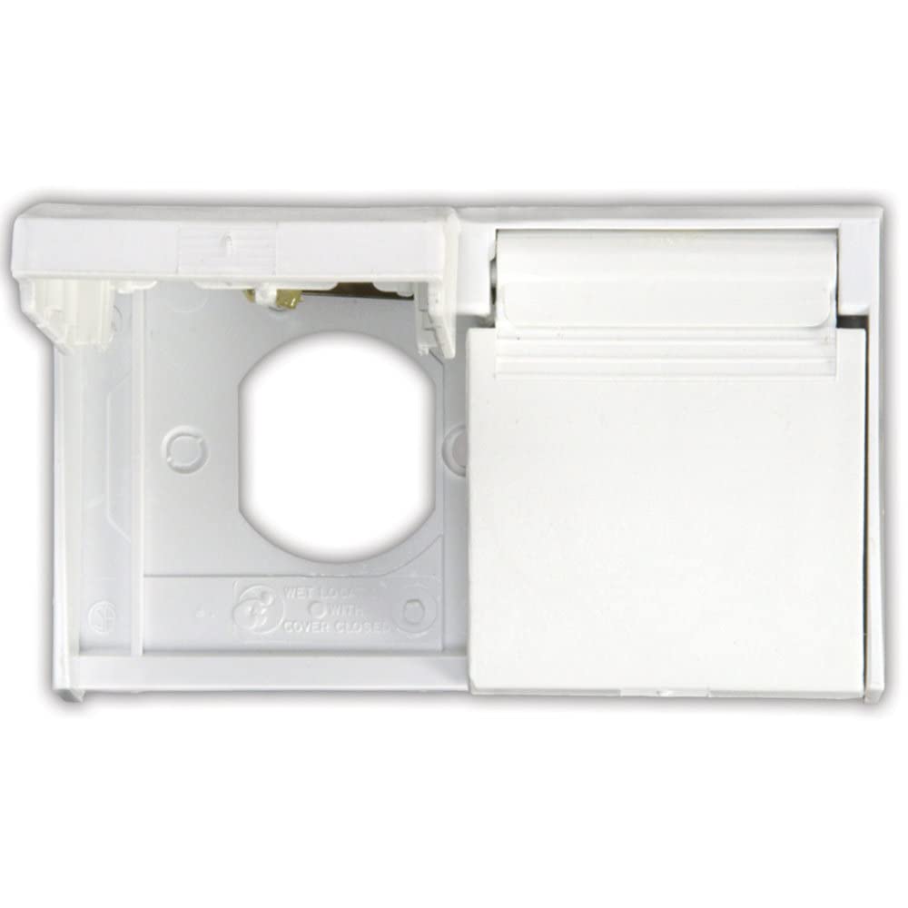 JR PRODUCTS 47505 JR Products 47505 Polar White Duplex Weatherproof Outlet Cover