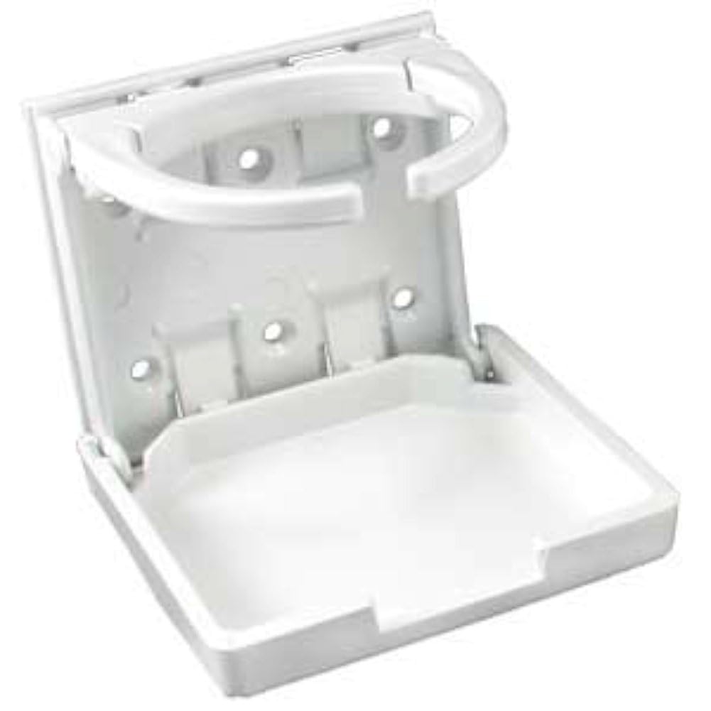 JR PRODUCTS 45624 JR Products 45624 White Adjustable Cup Holder