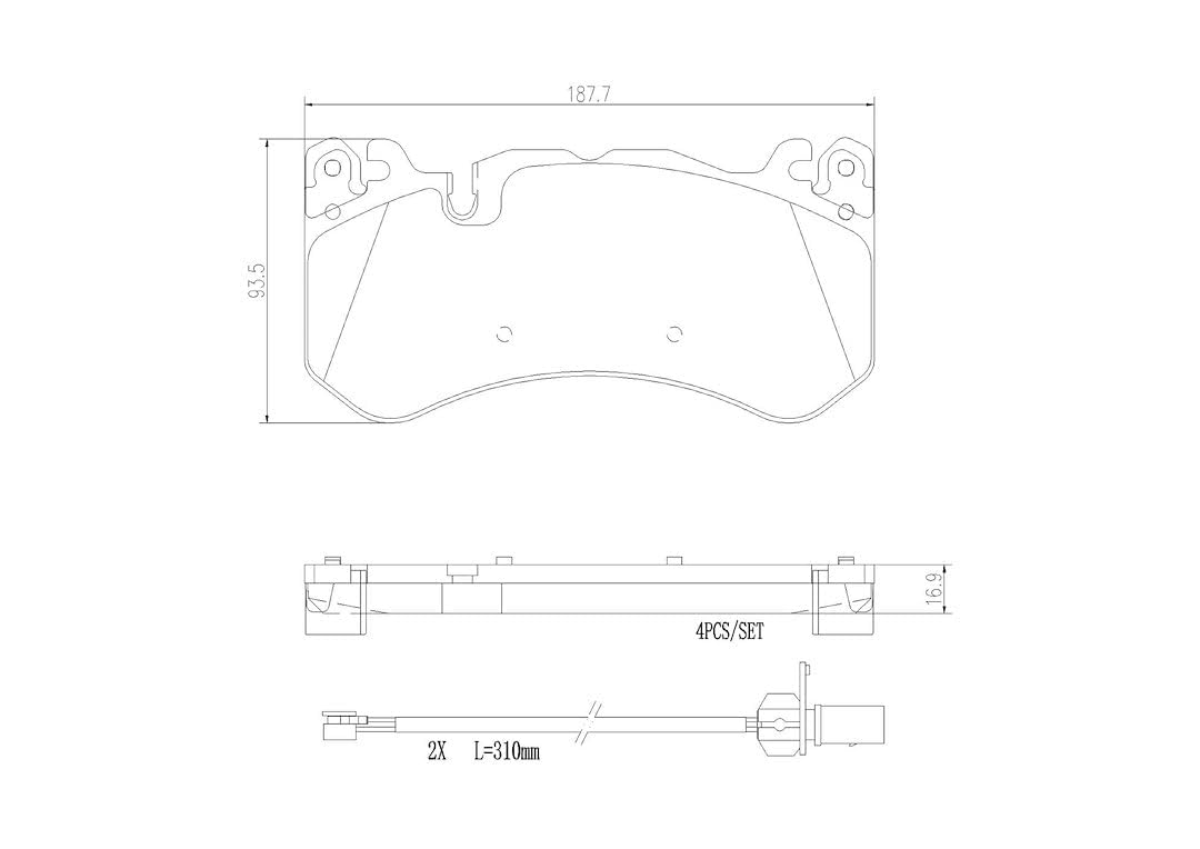 BREMBO P50127N Brembo P50127N Premium Ceramic Front Disc Brake Pad Set AUDI OE# 4F0698151G
