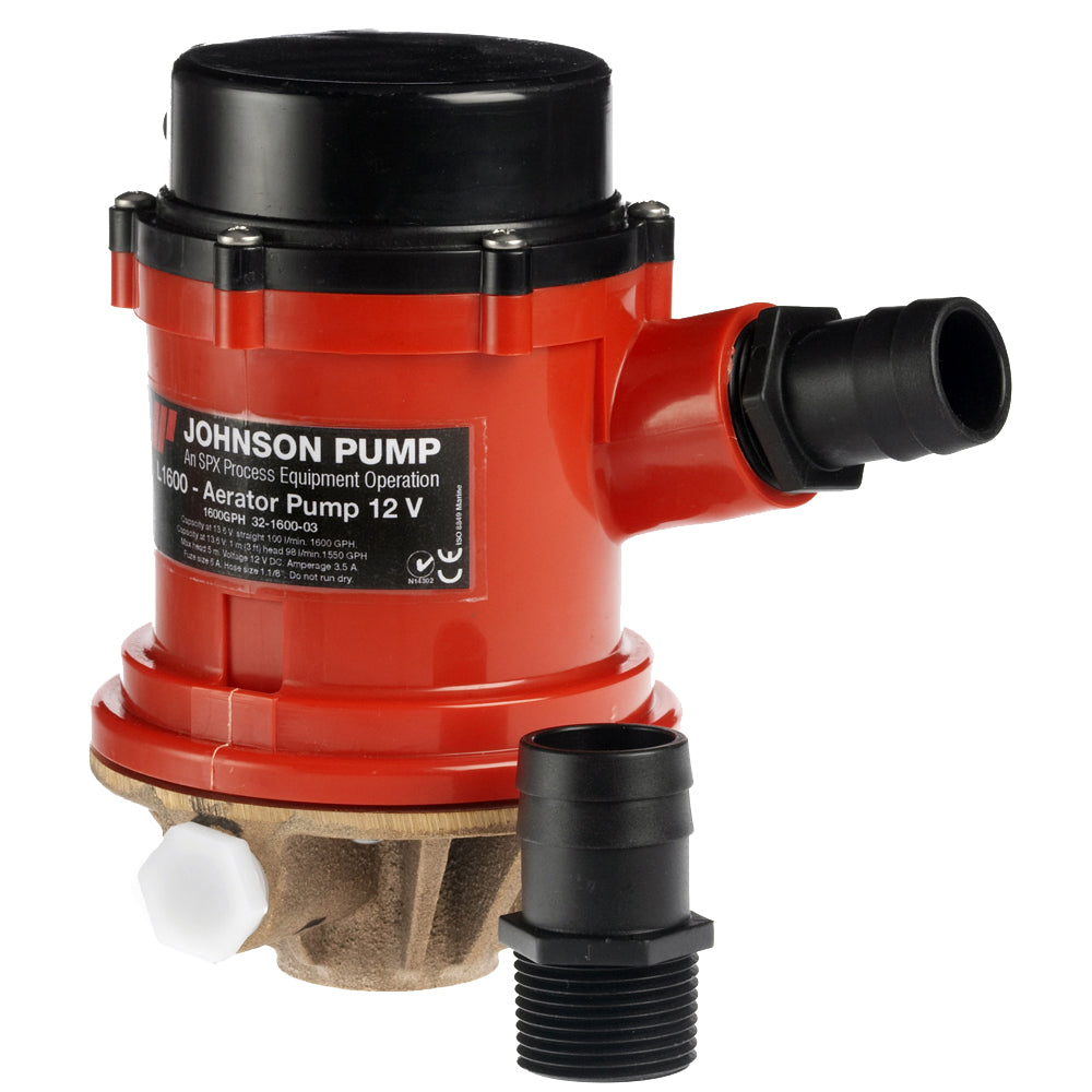 Johnson Pump 16004B Johnson Pump Pro Series 1600 GPH Tournament Livewell/Baitwell Pump - 12V