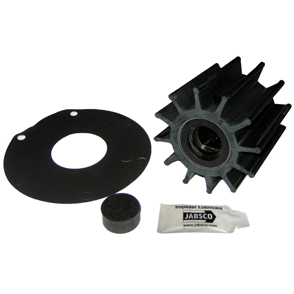 Jabsco 17370-0001-P Jabsco Impeller Kit - 12 Blade - Neoprene - 3-¾" Diameter - Plastic Insert - Double Flat Drive