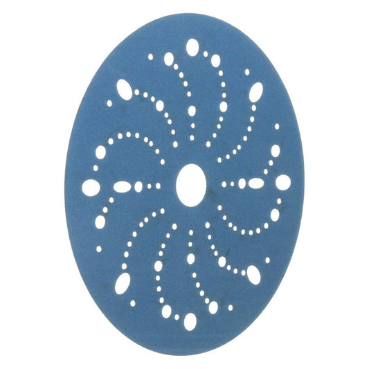 3M 36180 3M Hookit Blue Abrasive Disc, 321U, 36180, 6 in, 320+ Grade, Multi-Hole