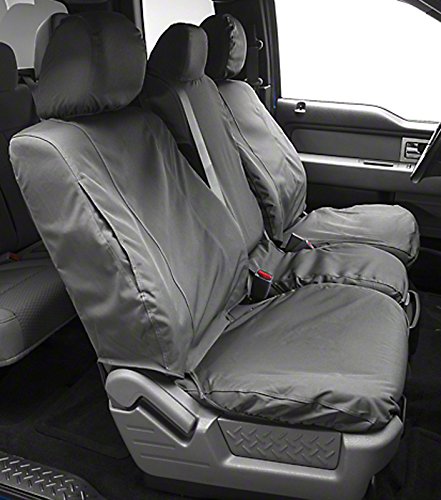 COVERCRAFT SS3439WFGY Covercraft Seat Saver Front Row Custom Fit Seat Cover for Select Chevrolet Silverado 1500/GMC Sierra 1500 Models - Waterproof (Gray) -SS3439WFGY