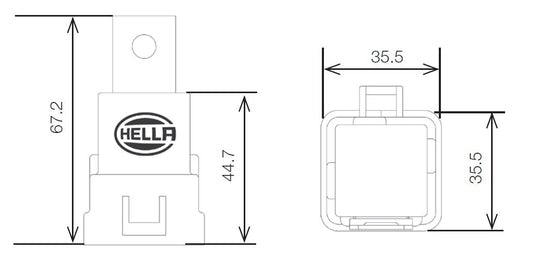 HELLA 933332201 HELLA 933332201 24V 10/20A Weatherproof SPDT Mini ISO Relay with Bracket, Multi