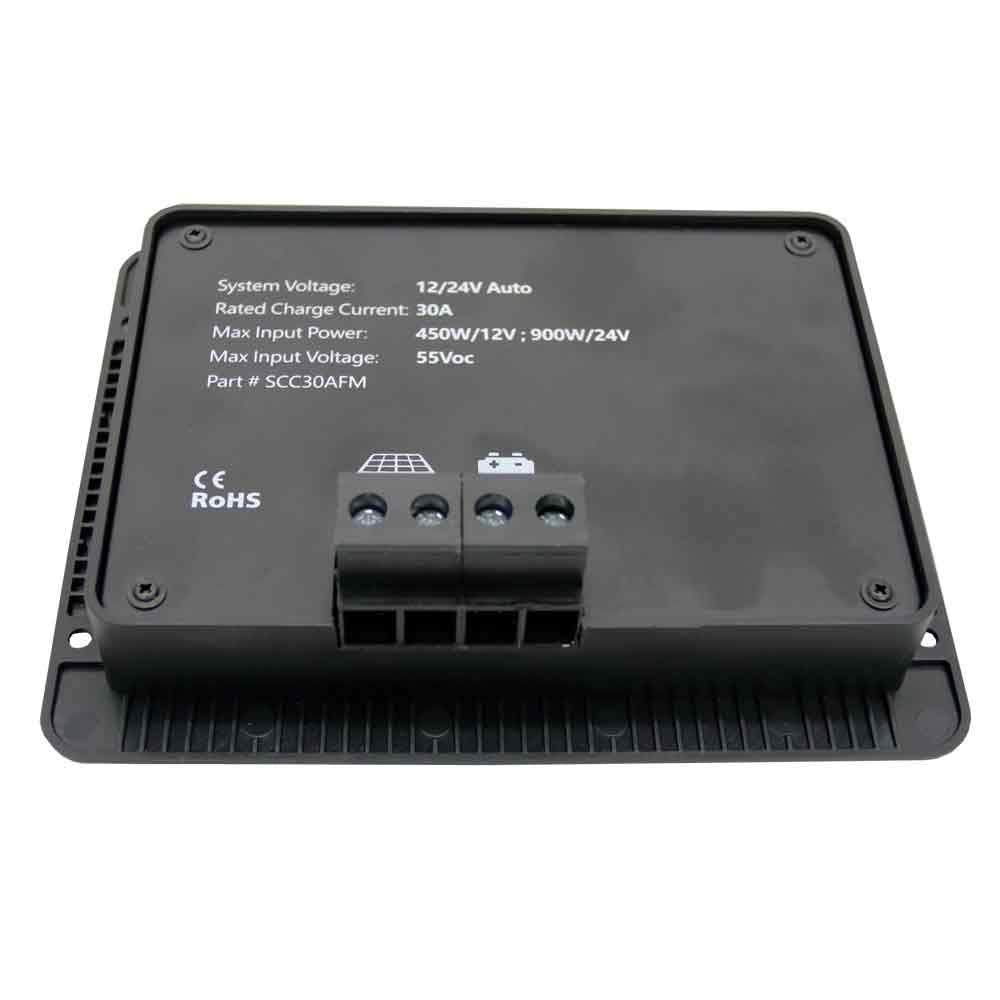 AIMS POWER SCC30AFM AIMS 30A PWM Solar Charge Controller 12/24V - Flush Mount SCC30AFM