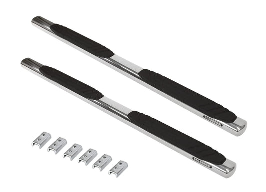 GO RHINO 684404687PS Go Rhino 4" OE Xtreme Sidesteps & Brackets | Stainless Steel, Polished | 684404687PS | Fits 2007-2019 Chevrolet Silverado & GMC Sierra 1500, 2500 HD, 3500 HD Crew Cab (See Description)
