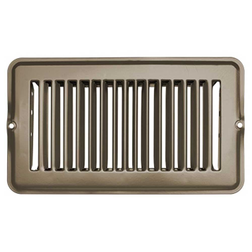 RV DESIGNER H872 RV Designer H872 - Metal Floor Vent Register, Undampered, 4" x 8", Tan