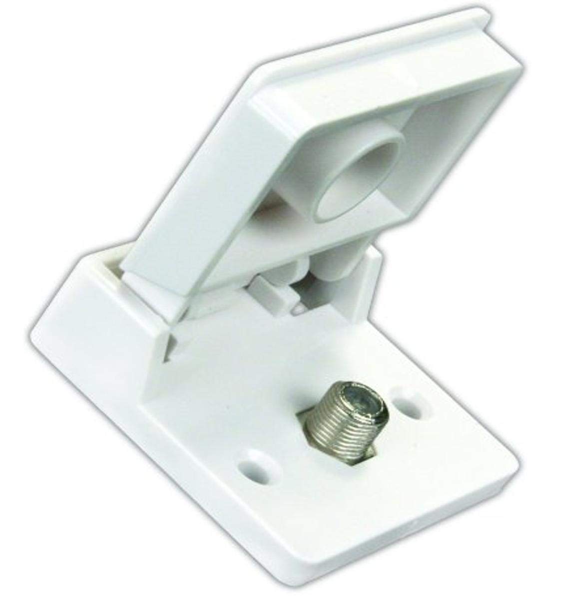 JR PRODUCTS 47755 JR Products 47755 Exterior TV Jack,Polar White