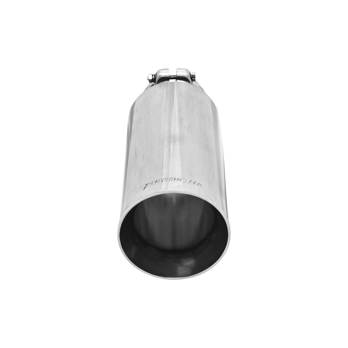 FLOWMASTER 15398 Flowmaster 15398 4.00in Polished Stainless Steel Angle Cut Clamp-On Exhaust Tip for 3.00in Tubing