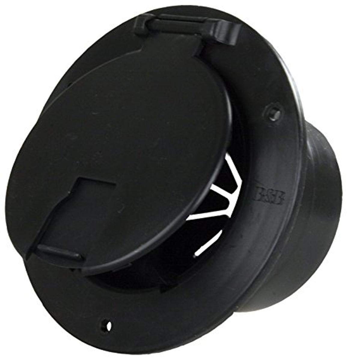 JR PRODUCTS 541-3-A JR Products 541-3-A Black Deluxe Round Electric Cable Hatch with Back