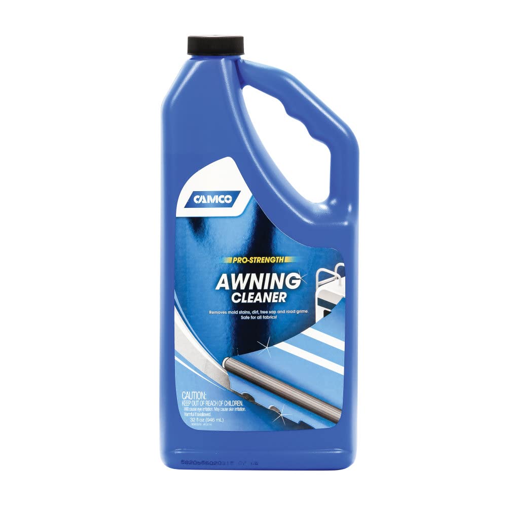 CAMCO 41024 Camco Pro‑Strength Awning Cleaner – 32 fl oz – Removes Stains, Dirt, Tree Sap & Road Grime – Safe for Vinyl, Acrylic, Nylon & Fabric RV Awnings – Restores Clean, Fresh Appearance (41024)