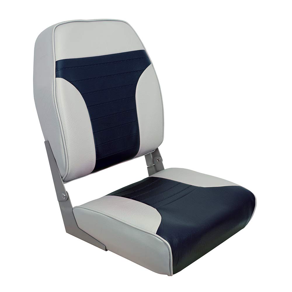 SPRINGFIELD 1040661 Springfield Marine 1040661 High Back Folding Chair - Gray/Blue