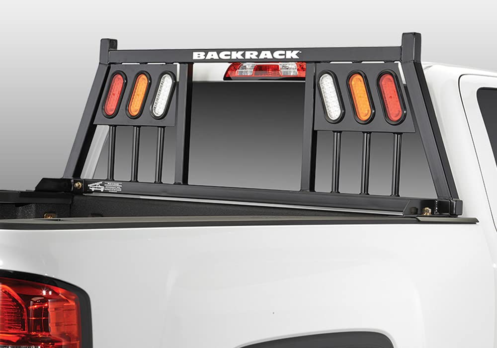 BACKRACK 147TL RealTruck BACKRACK Three Light Rack Frame Only | Black, No Drill | 147TL | Fits 1999-2025 Ford F-250/F-350/F-450; 2017-2025 Ford F-550