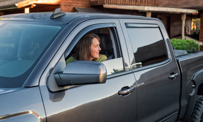 LUND 182452 RealTruck Lund 182452 Ventvisor Elite Side Window Deflector for 2017-2018 Ford Super Duty Standard Cab, 2 Piece