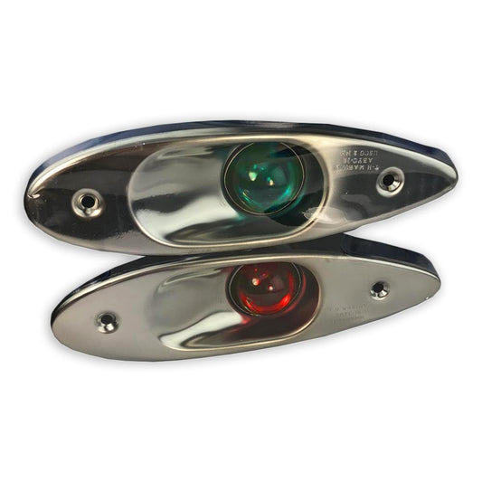T-H MARINE SEL-1LED-DP T-H Marine Shark Eye LED Navigation Light Set - Premium Marine Lights for Enhanced Safety, Visibility, and Aesthetics – Durable Stainless Steel, NMMA Type Accepted – Easy Below Rub-Rail Installation
